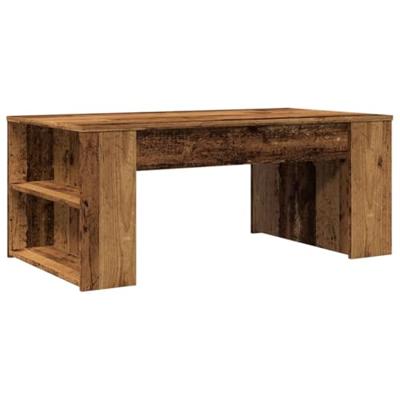 Salontafel 102x55x42 cm bewerkt hout oud houtkleurig