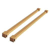 Wiesbaden Set Slim stabilisatiestangen messing tbv vrijstaande inloopdouche - thumbnail