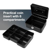 Westcott AC-E51000-ZW Geldkist 152x120x79mm Zwart, Kunststof Inzet Met 6 Vakken - thumbnail
