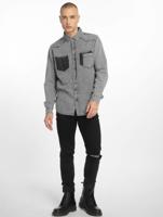 Urban Classics / overhemd Denim Pocket in grijs - thumbnail