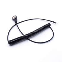 Quadrios ESD-aardingskabel 1.80 m Drukknop 4 mm, Ringkabelschoenaansluiting - thumbnail
