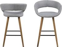 Barstoel 'Pia' (zithoogte 65,5 cm), kleur lichtgrijs - thumbnail