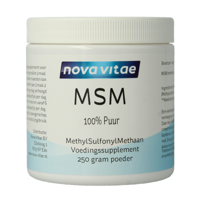 Nova Vitae MSM poeder 250 Gram Nova Vitae MSM poeder 250 Gram