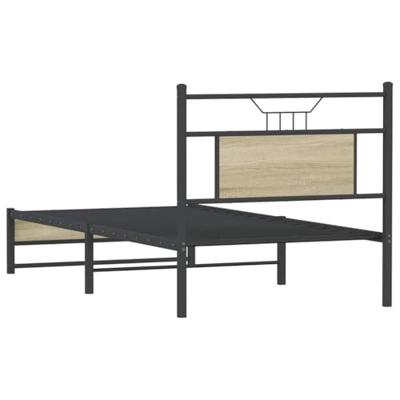 Bedframe zonder matras hout sonoma eikenkleurig 75x190 cm Bedframe zonder matras hout sonoma eikenkleurig 75x190 cm