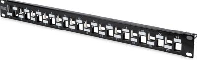 Digitus DN-91412 24 poorten Netwerkpatchpaneel 483 mm (19) Zonder connectoren 1 HE Meerdere kleuren Niet ingericht