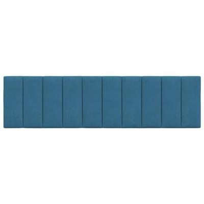 Hoofdbordkussen 180 cm fluweel blauw