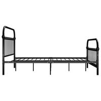 Bedframe metaal zwart 140x200 cm - thumbnail