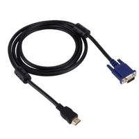 1 8 m HDMI Male naar VGA mannelijke 15PIN Video Cable(Black) - thumbnail