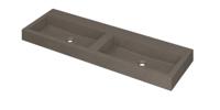 INK Wastafel Momento Quartz zonder kraangat 140 cm x 45 cm x 9 cm Quartz beton 3421450 - thumbnail