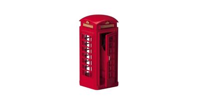 Lemax telephone booth kerstdorp accessoire 2004