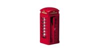 Lemax telephone booth kerstdorp accessoire 2004 - thumbnail