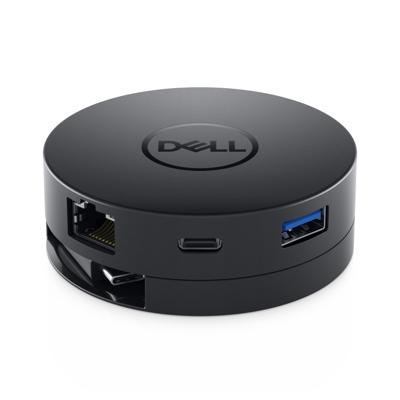 DELL Mobile Adapter DA300 Bedraad USB 3.2 Gen 2 (3.1 Gen 2) Type-C Zwart