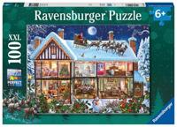 Ravensburger puzzel 100 stukjes Kerstfeest thuis - thumbnail
