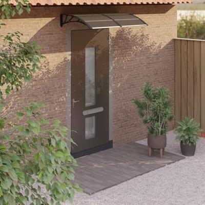 VidaXL Deurluifel 150x75 cm polycarbonaat zwart VidaXL Deurluifel 150x75 cm polycarbonaat zwart