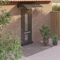 VidaXL Deurluifel 150x75 cm polycarbonaat zwart - thumbnail
