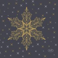 Duni servetten snowstars black 24x24cm - thumbnail