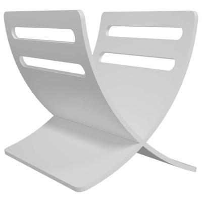 VidaXL Tijdschriftenrek vloermodel hout wit
