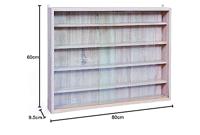 Vitrine Compilati - eikenkleur - 60x80x9,5 cm - Leen Bakker - thumbnail