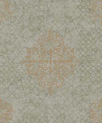 Galerie Lustre Behang met grote metallic ornamenten - CM2486