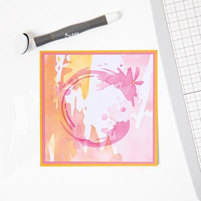 Sizzix • layered stencils painted