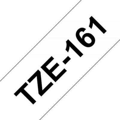 Brother TZE-161 labelprinter-tape Zwart op zilver Brother TZE-161 labelprinter-tape Zwart op zilver