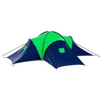 Tent 9-persoons polyester blauw en groen - thumbnail