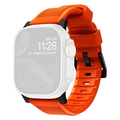 Nomad Rugged bandje / zwarte hardware (45-49mm) - Ultra orange