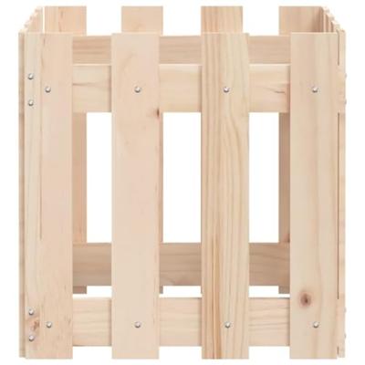 VidaXL Plantenbak met hekontwerp 40x40x40 cm massief grenenhout
