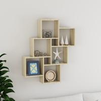 Wandschap kubus 78x15x93 cm spaanplaat sonoma eiken - thumbnail