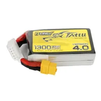 Tattu LiPo accupack 14.8 V 1300 mAh Aantal cellen: 4 130 C Block XT60 - thumbnail