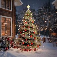 VidaXL Kerstboomverlichting met 210 led&apos;s net 210 cm - thumbnail