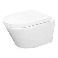 Wiesbaden Vesta rimless wandcloset 52 cm + soft-close zitting wit - thumbnail