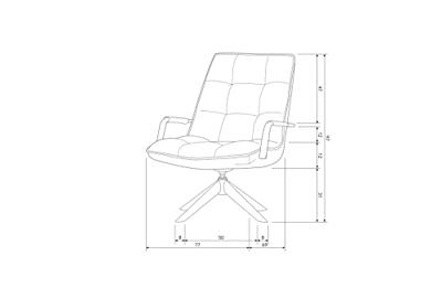 WOOOD Draaifauteuil 'Jouke' Met armleuning, PU, kleur Cognac