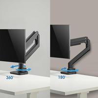 LogiLink BP0168 Monitor-tafelbeugel 1-voudig Zwart Draaibaar, In hoogte verstelbaar, Kantelbaar, Roteerbaar, Zwenkbaar - thumbnail
