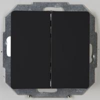 KOPP - Wisselschakelaar Wissel/Wissel - Paris HK05 - Inbouw - 1-voudig Dubbel Schakelaar - Mat Zwart - thumbnail
