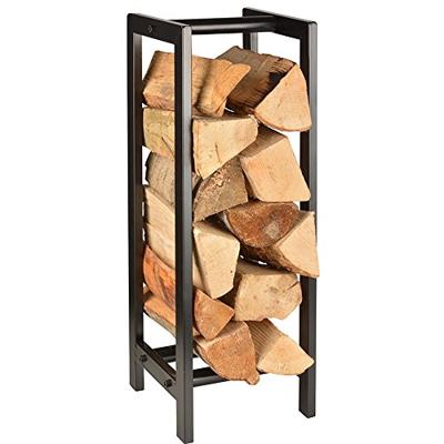 Esschert Design houtopslagrek zwart
