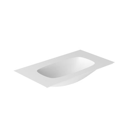 Salenzi Wastafel Nur 82x46 cm Keramiek Mat Wit zonder kraangat Salenzi Wastafel Nur 82x46 cm Keramiek Mat Wit zonder kraangat