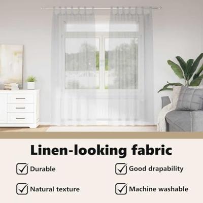 VidaXL Voile gordijn 2 pcs lichtgrijs 260 x 140 cm polyester