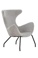 Artistiq Fauteuil 'Ariel' Rib, kleur grijs - thumbnail