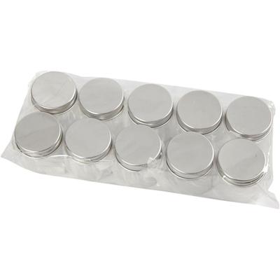 Creativ Company Potje met schroefdop, h: 45 mm, d 44 mm, 50 ml, 10 stuk/ 1 doos