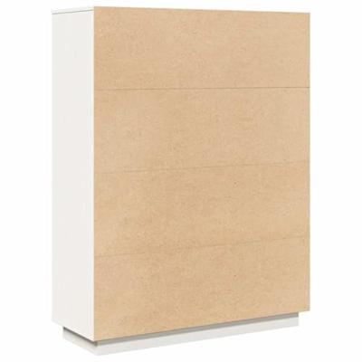 Hoge kast 89x34x116,5 cm massief grenenhout wit