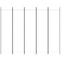 Kamerscherm met 5 panelen 250x200 cm stof wit - thumbnail