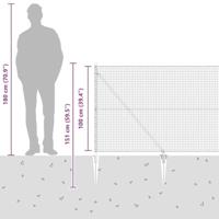 VidaXL Afrasteringspaal groen 10 x 1 m (25 x 25 mm gaas) staal - thumbnail