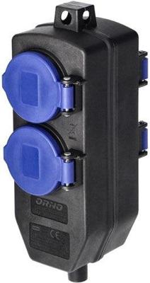 Enzo hangkoppeling | zwart | ip44 | 4v | met klep - 6871985 Enzo hangkoppeling | zwart | ip44 | 4v | met klep - 6871985