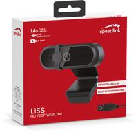 SpeedLink SL-601800-BK HD-webcam 1280 x 720 Pixel Klemhouder - thumbnail