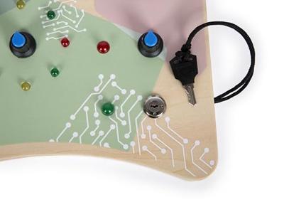 Small Foot - houten led activiteitenbord met licht en schakelaars - thumbnail