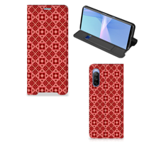Sony Xperia 10 III | Hoesje met Magneet | Batik Rood - thumbnail