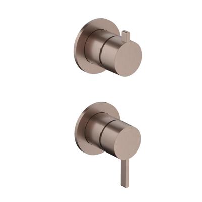 Hotbath Ace - Afbouwdeel - 2-Weg Omstel - Geborsteld Koper Pvd - V02
