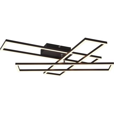 LED Plafondlamp Vierkant 36W | Dimbaar & Kleur Aanpasbaar | Mat Zwart