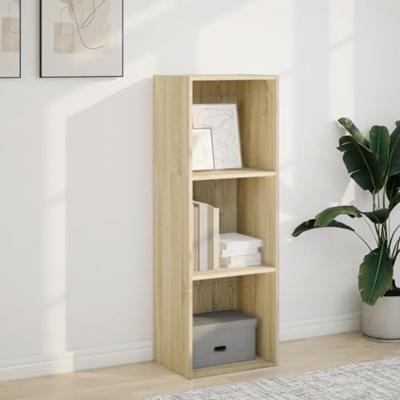 Boekenkast 40x30x114 cm bewerkt hout sonoma eikenkleurig